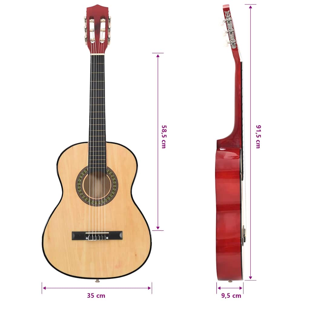 Klassische Gitarre für Anfänger und Kinder 3/4 36" Lindenholz