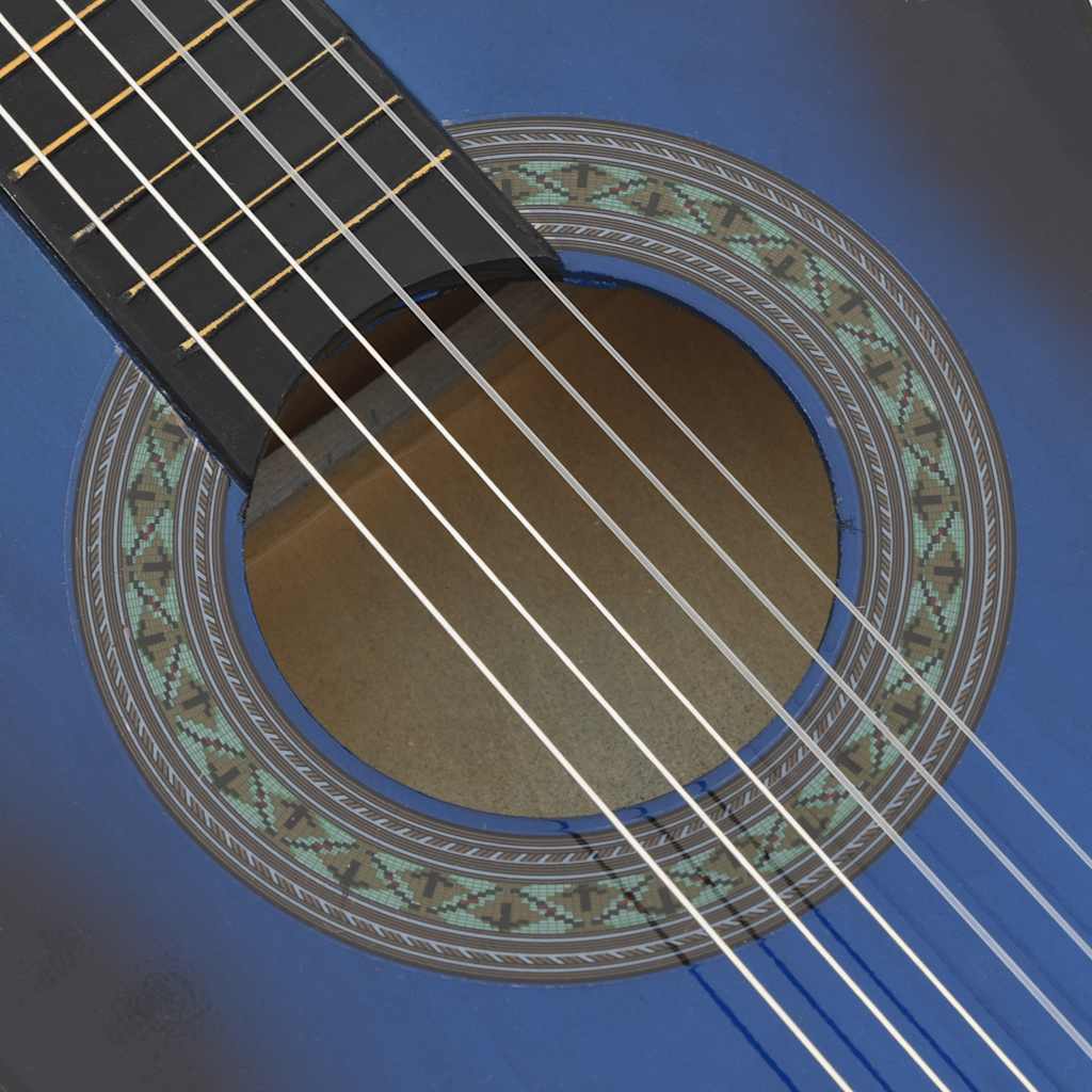 Klassikgitarre für Anfänger und Kinder Blau 3/4 36"