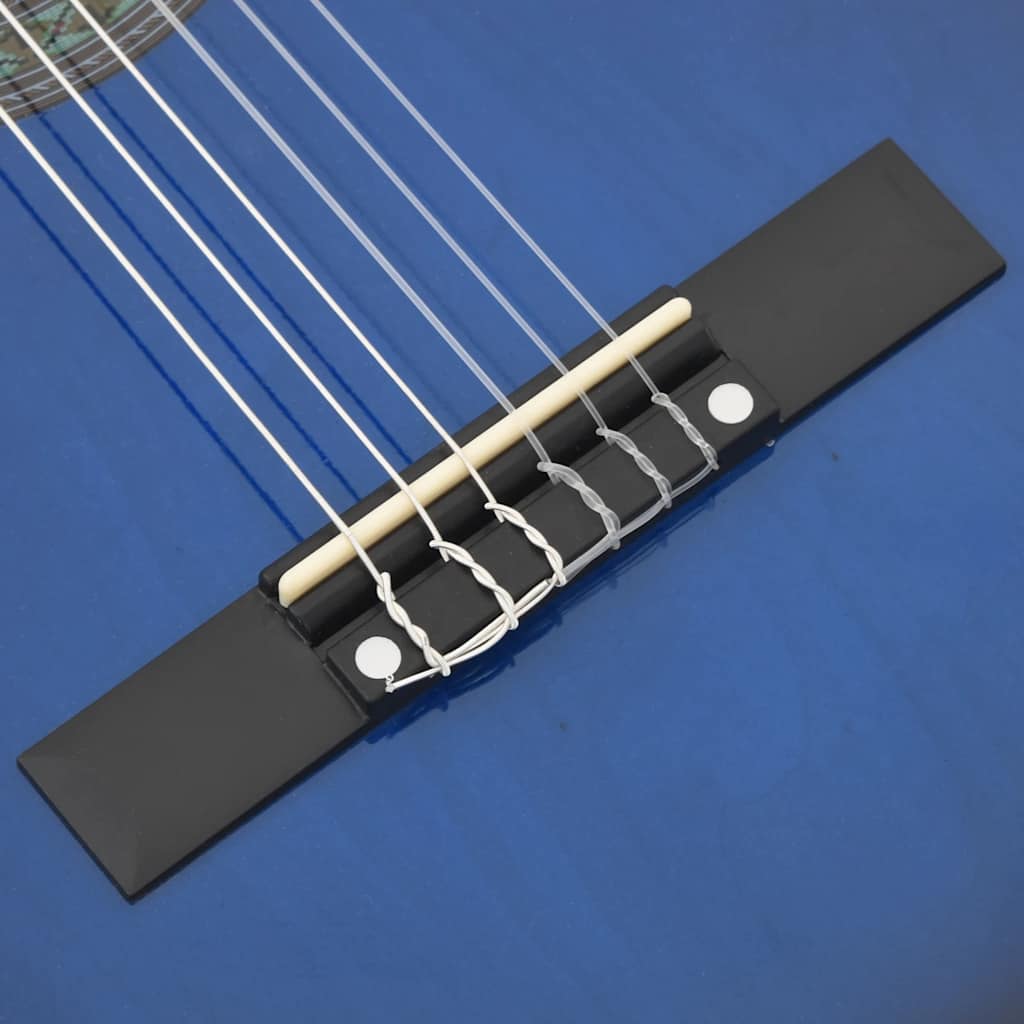 Klassikgitarre für Anfänger und Kinder Blau 3/4 36"