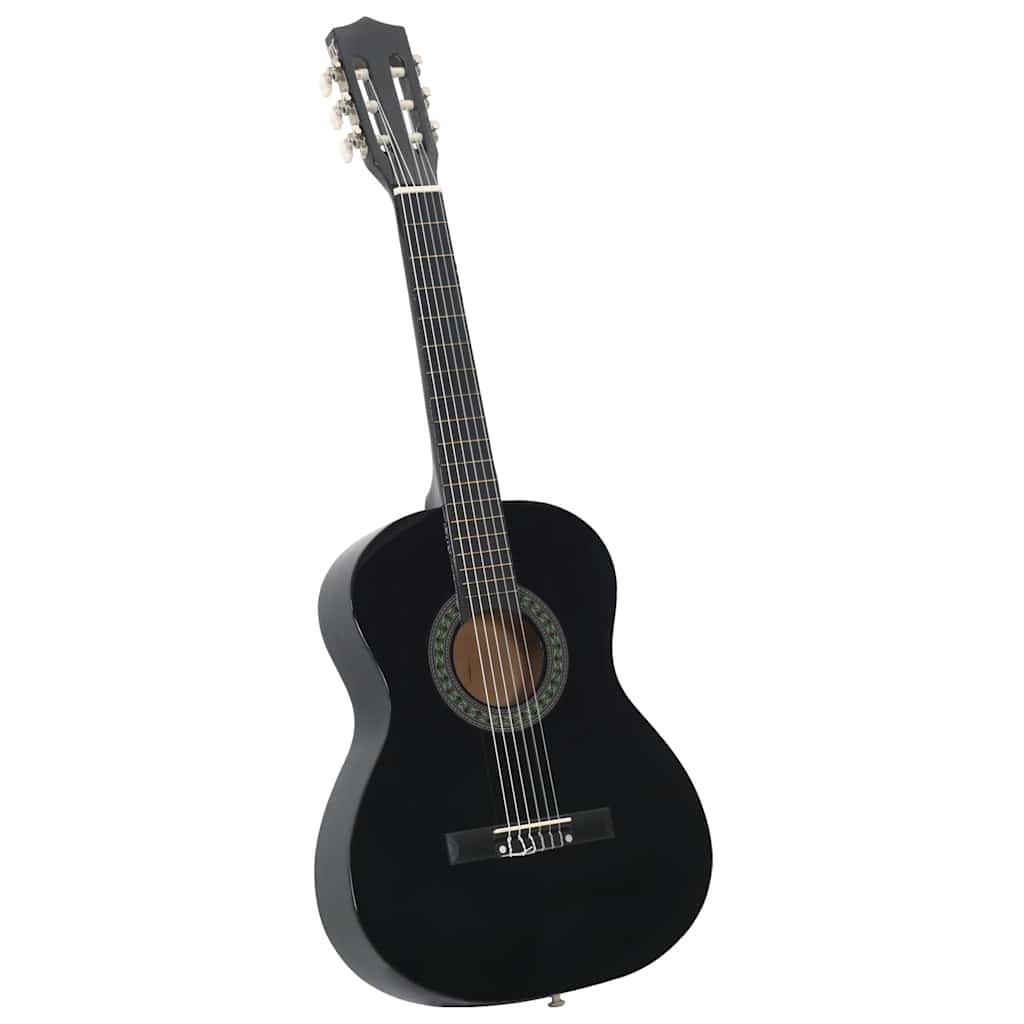 8-tlg. Klassikgitarren-Set für Anfänger Schwarz 3/4 36"