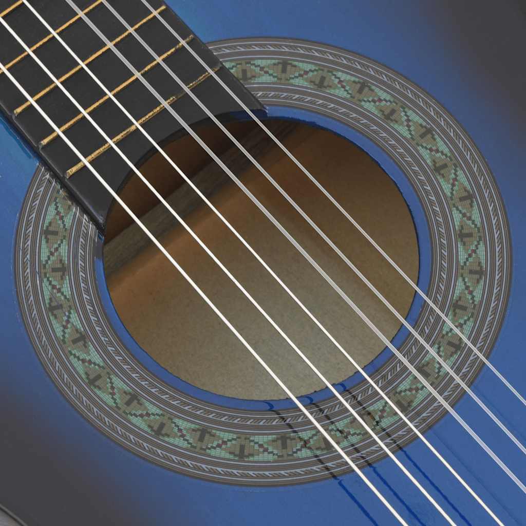 Klassikgitarre für Anfänger und Kinder Blau 1/2 34"