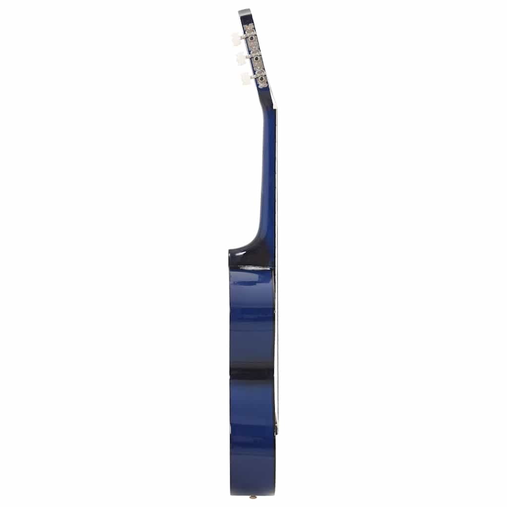 8-tlg. Klassische Gitarre Set für Anfänger Blau 1/2 34"