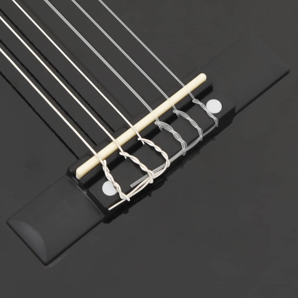 Klassikgitarre für Anfänger und Kinder Schwarz 1/2 34"