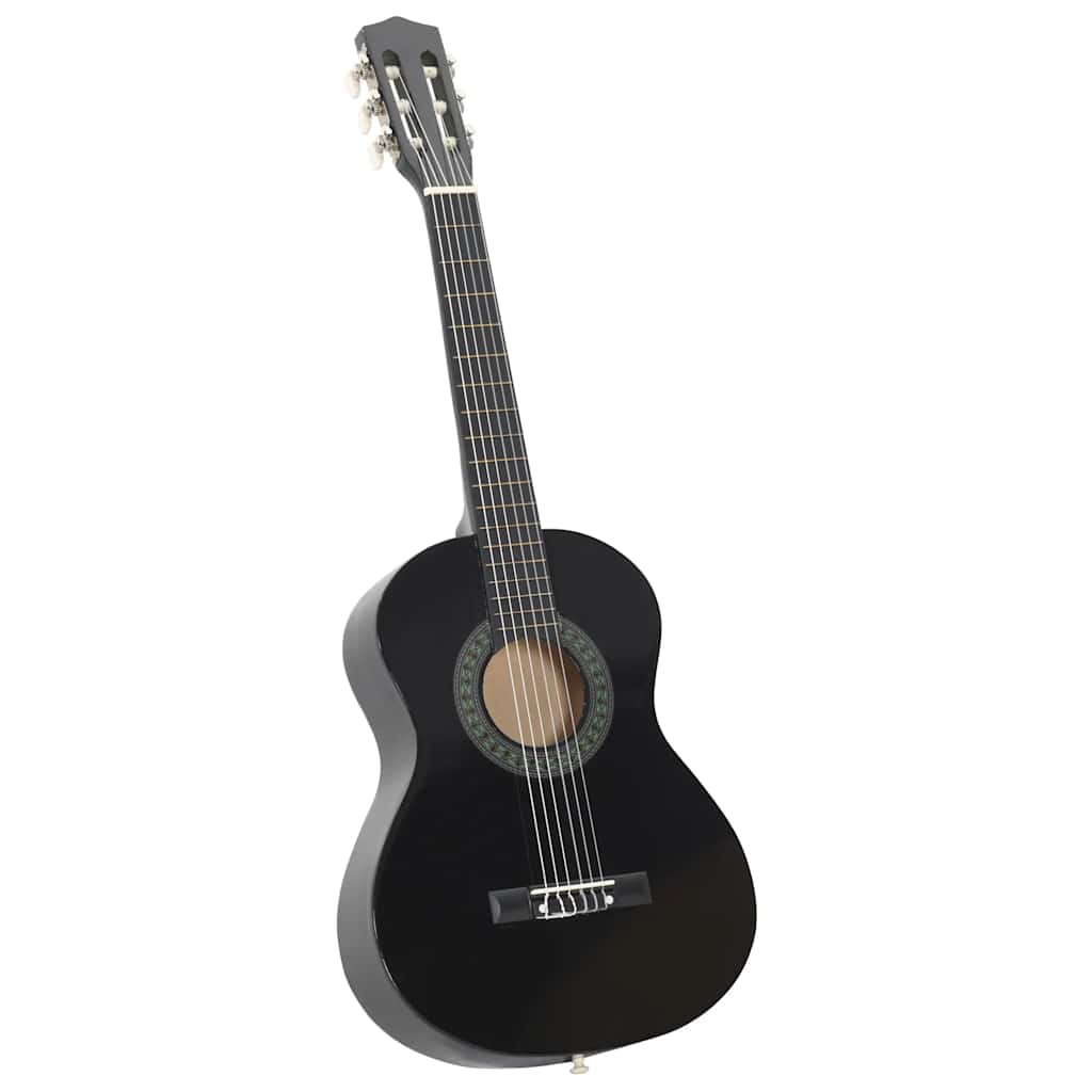 8-tlg. Klassikgitarren-Set für Anfänger Schwarz 1/2 34"
