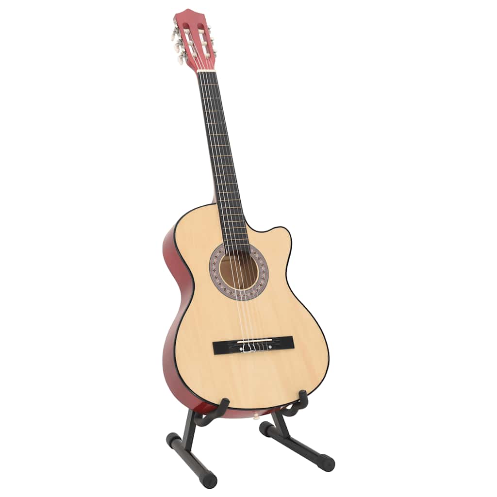 12-tlg. Westerngitarre Set Akustisch Cutaway mit 6 Saiten 38"