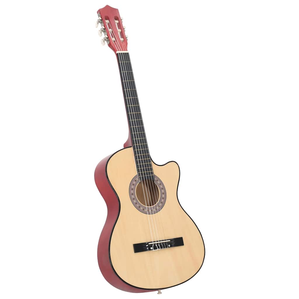 12-tlg. Westerngitarre Set Akustisch Cutaway mit 6 Saiten 38"