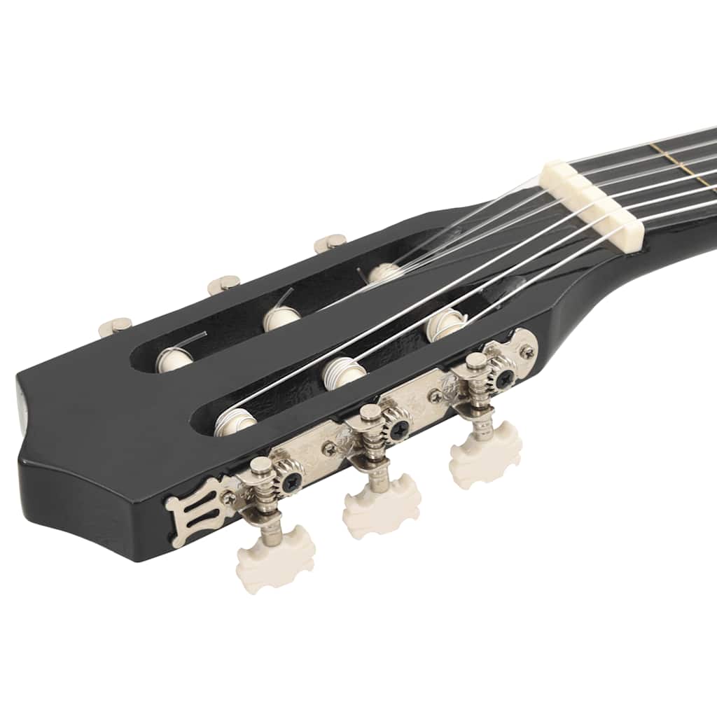 Westerngitarre Cutaway mit 6 Saiten Schwarz 38"