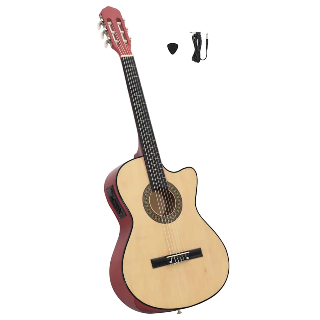 Westerngitarre Cutaway mit Equalizer und 6 Saiten