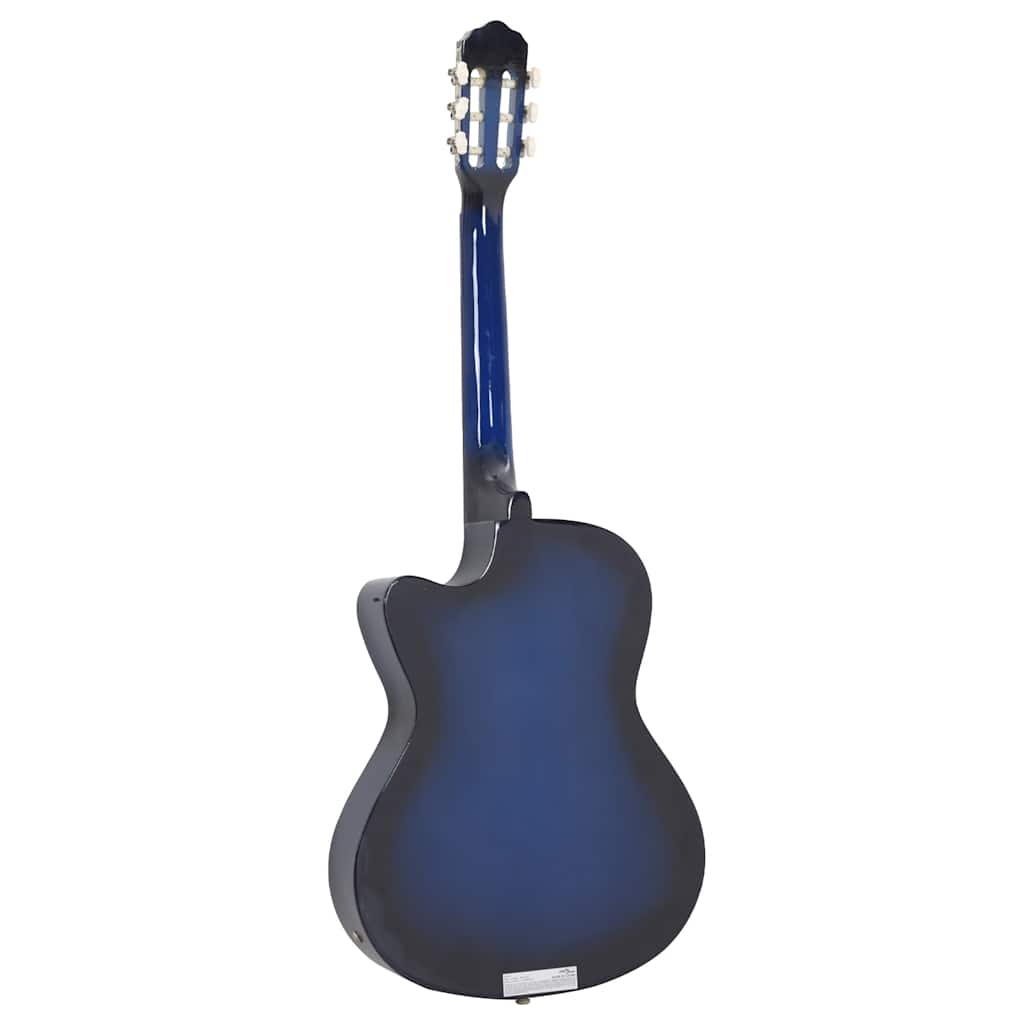 Westerngitarre Cutaway mit Equalizer und 6 Saiten Blau