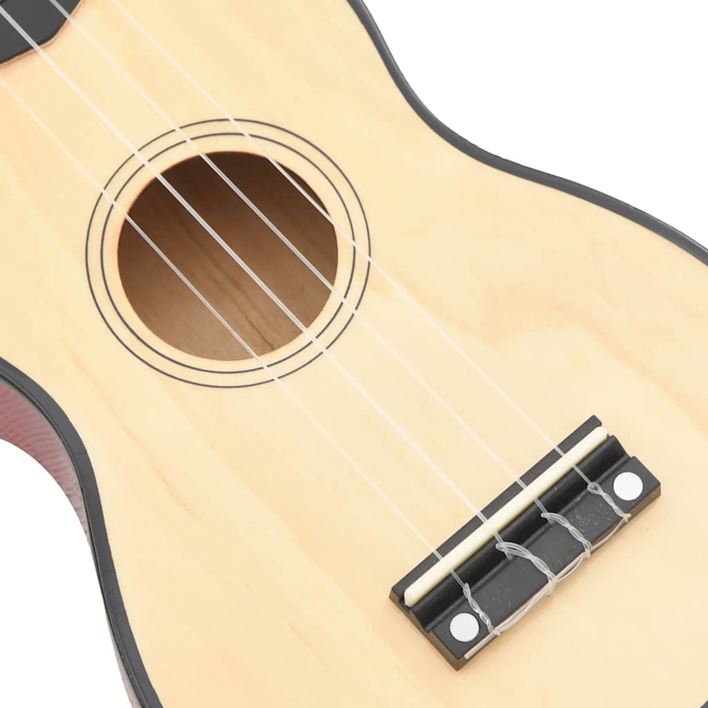 Sopran Ukulele Set für Kinder mit Tasche Dunkles Holz 21"