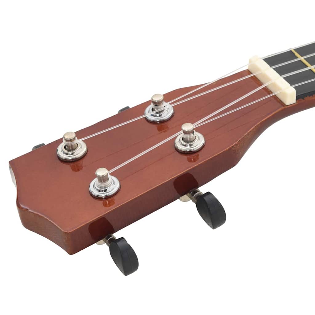 Sopran Ukulele Set für Kinder mit Tasche Dunkles Holz 23"