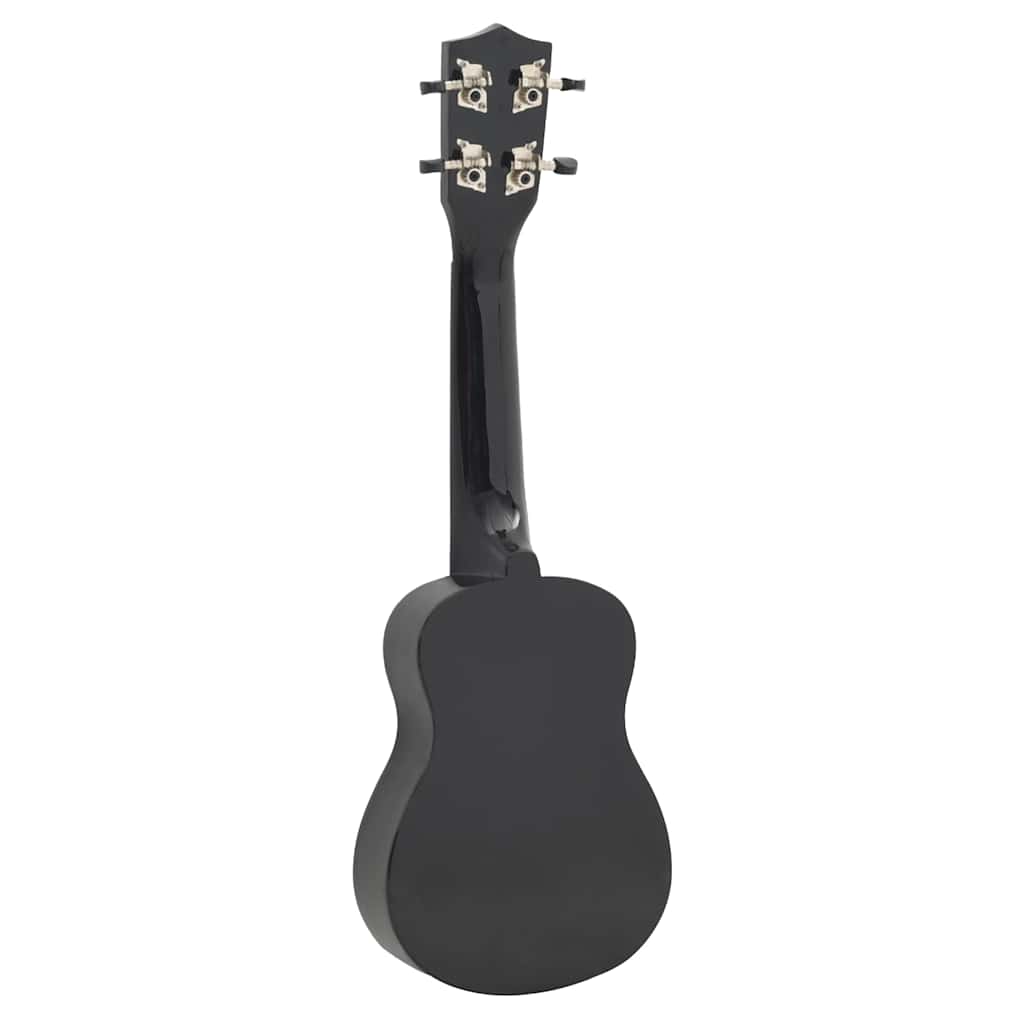 Sopran-Ukulele-Set mit Tasche für Kinder Schwarz 23"
