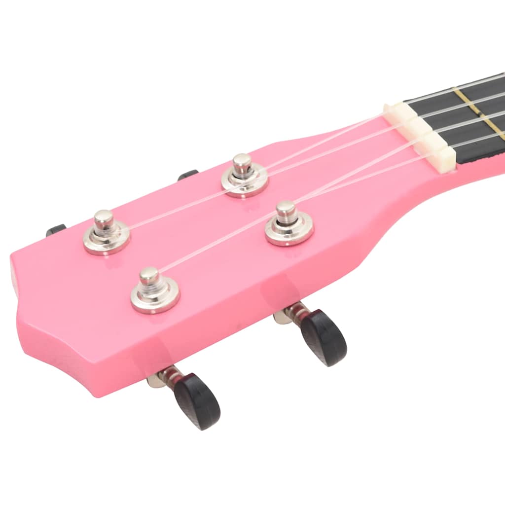 Sopran-Ukulele-Set mit Tasche für Kinder Rosa 23"