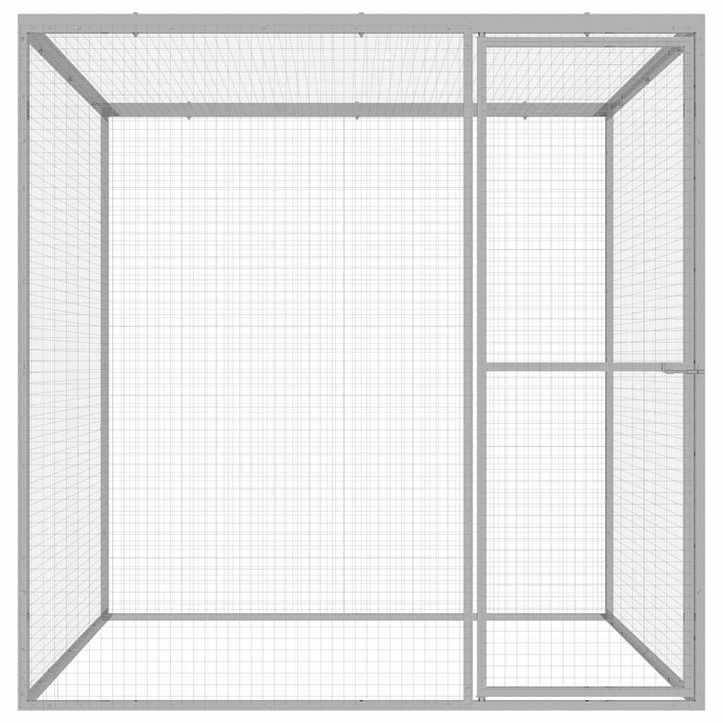 Katzenkäfig 1,5x1,5x1,5 m Verzinkter Stahl
