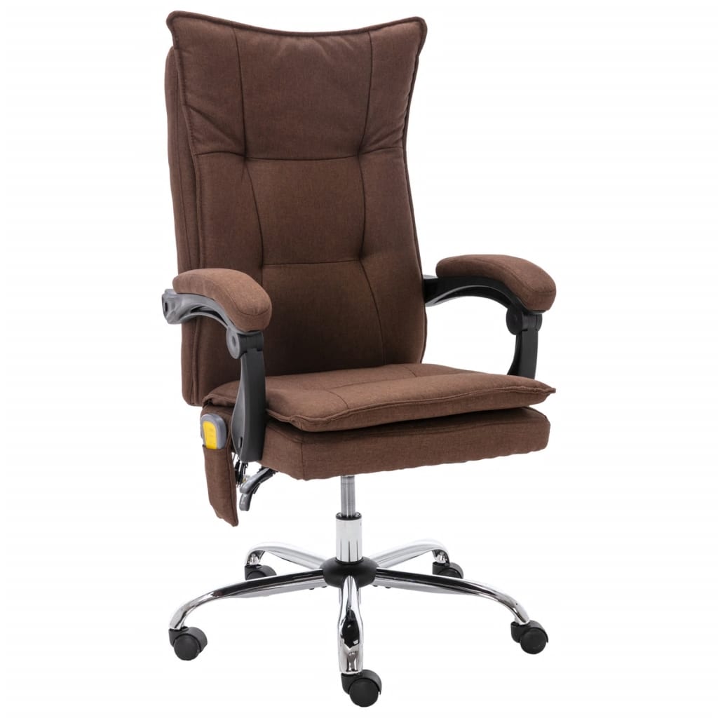 Massage-Bürostuhl Braun Stoff