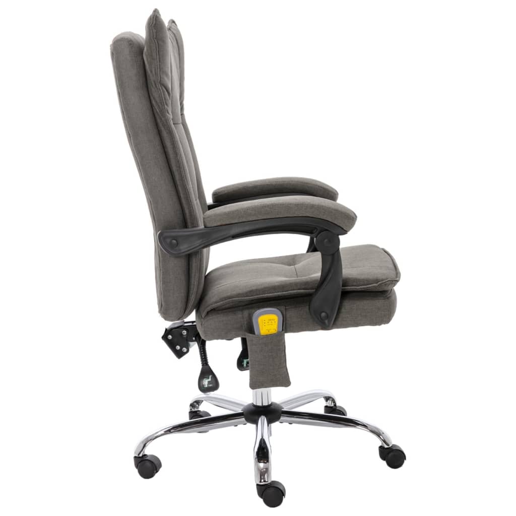 Massage-Bürostuhl Grau Stoff