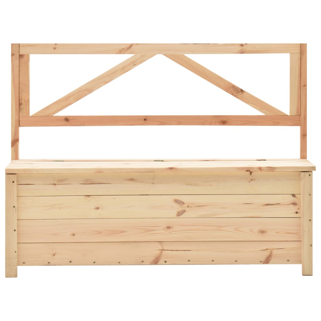 Sitzbank mit Stauraum 120 cm Massivholz Kiefer