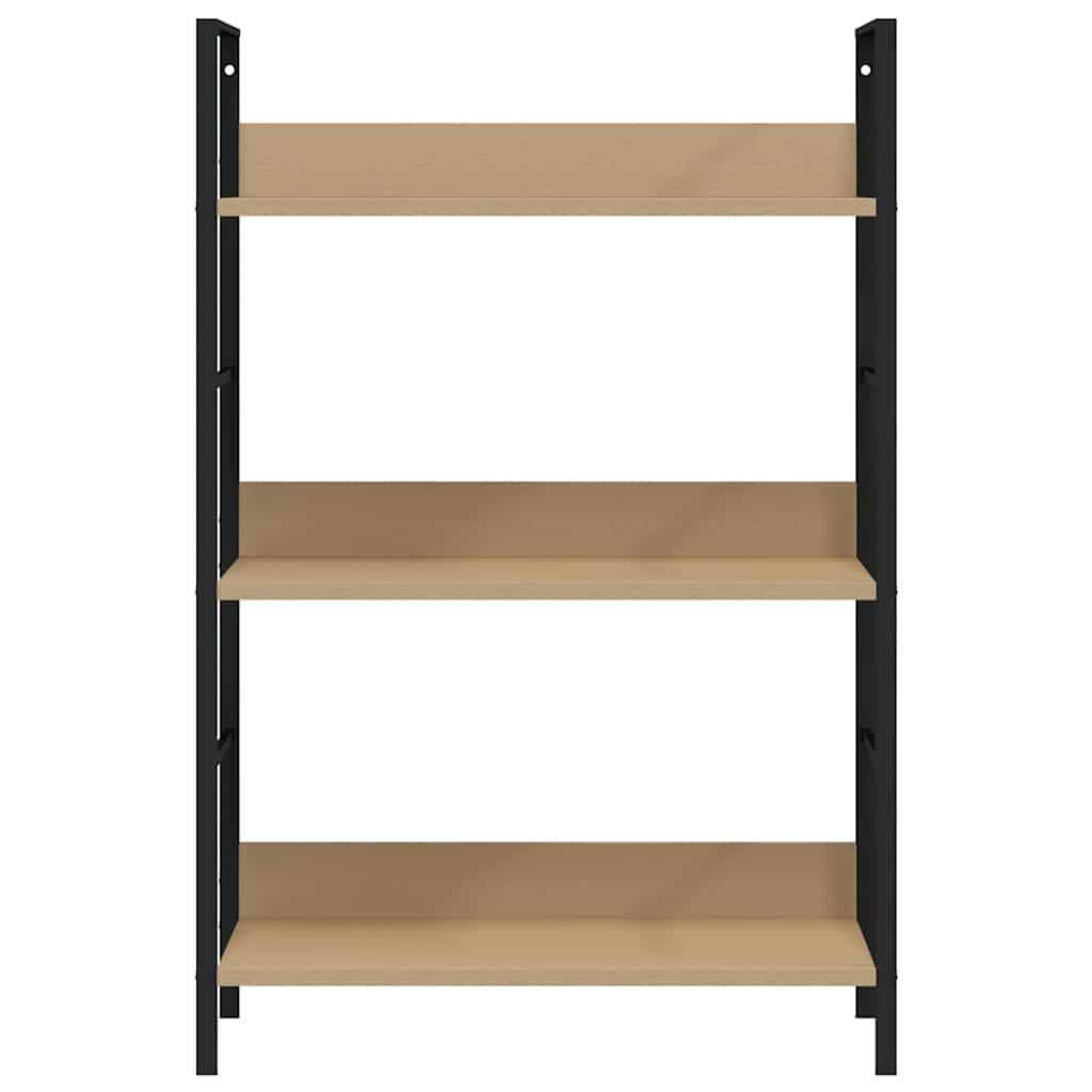 Bücherregal 3 Regalböden Eiche 60×27,6×90,5 cm Holzwerkstoff