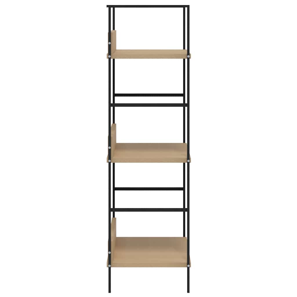 Bücherregal 3 Regalböden Eiche 60×27,6×90,5 cm Holzwerkstoff