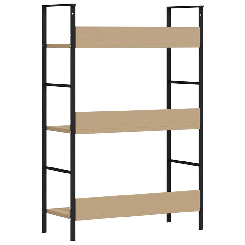 Bücherregal 3 Regalböden Eiche 60×27,6×90,5 cm Holzwerkstoff