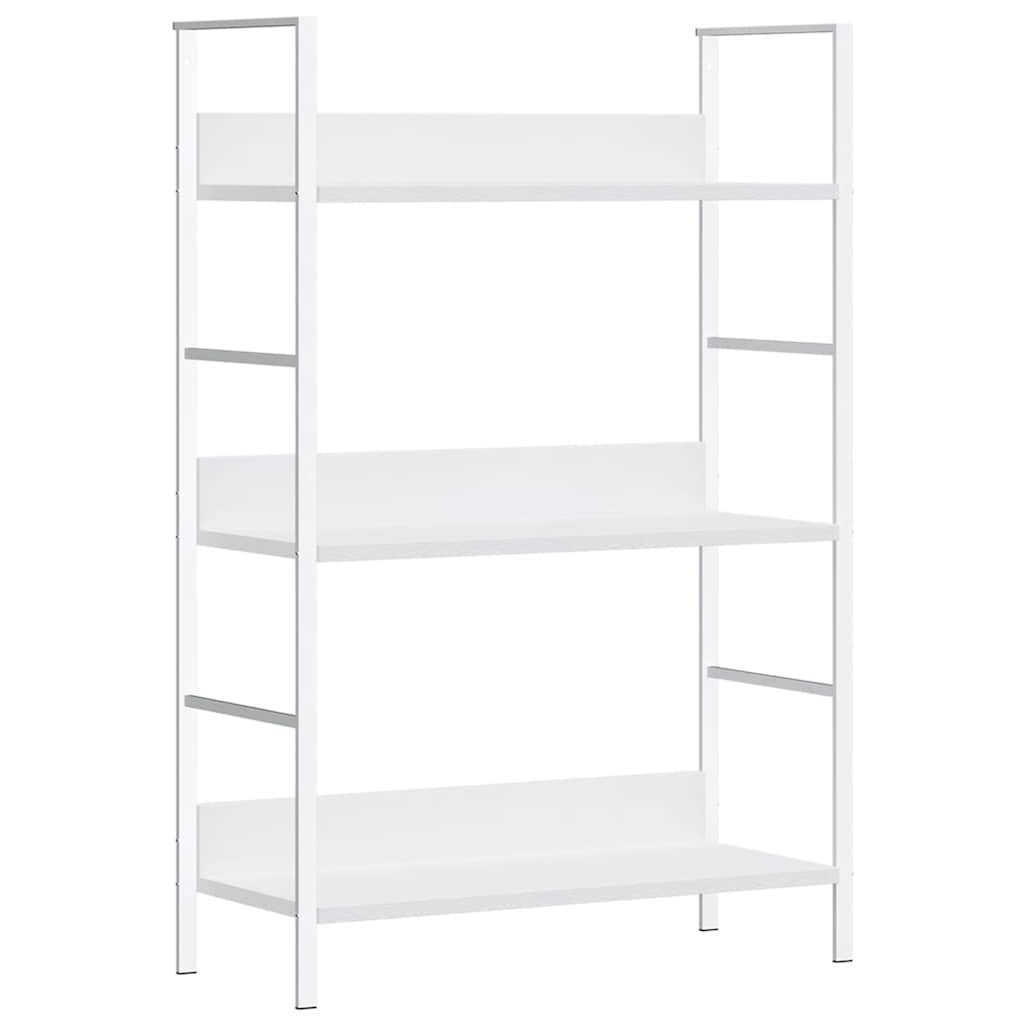 Bücherregal 3 Regalböden Weiß 60×27,6×90,5 cm Holzwerkstoff