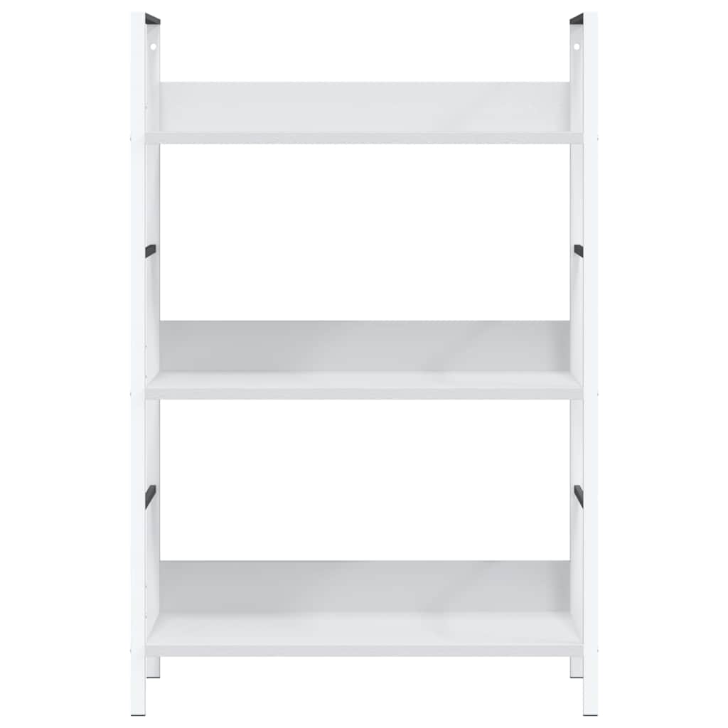 Bücherregal 3 Regalböden Weiß 60×27,6×90,5 cm Holzwerkstoff