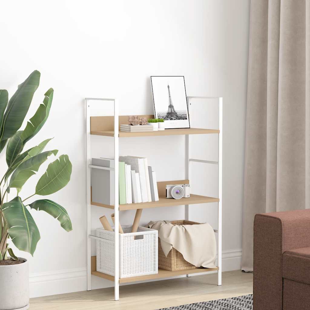 Bücherregal 3 Regalböden Eiche 60×27,6×90,5 cm Holzwerkstoff