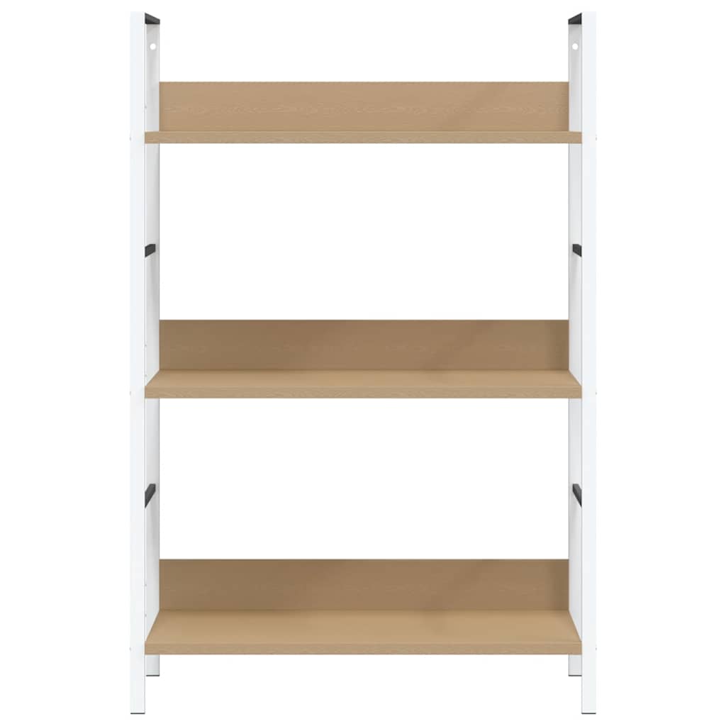 Bücherregal 3 Regalböden Eiche 60×27,6×90,5 cm Holzwerkstoff