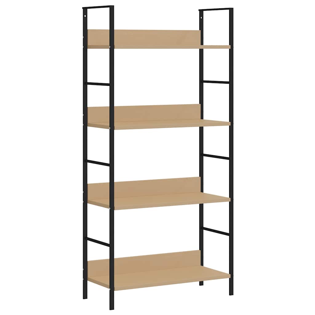 Bücherregal 4 Regalböden Eiche 60×27,6×124,5 cm Holzwerkstoff