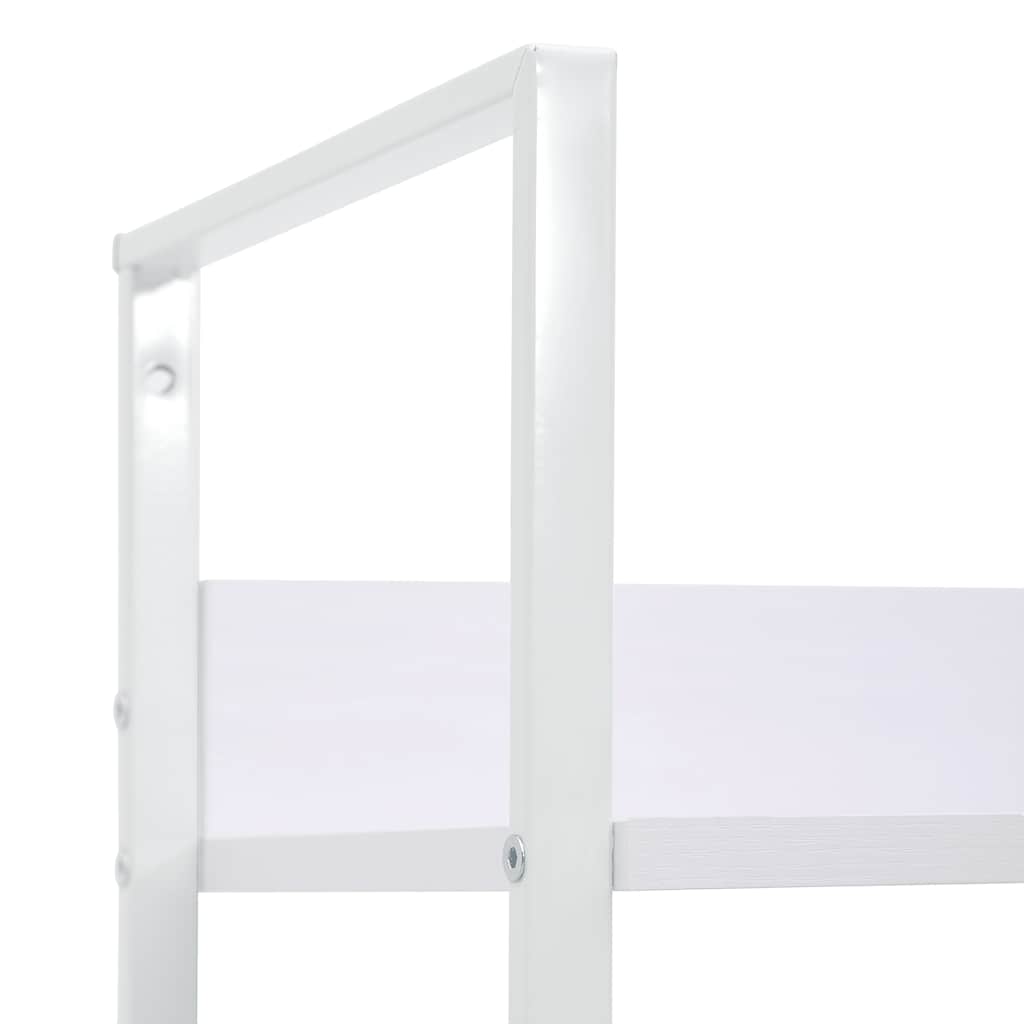 Bücherregal 4 Regalböden Weiß 60×27,6×124,5 cm Holzwerkstoff