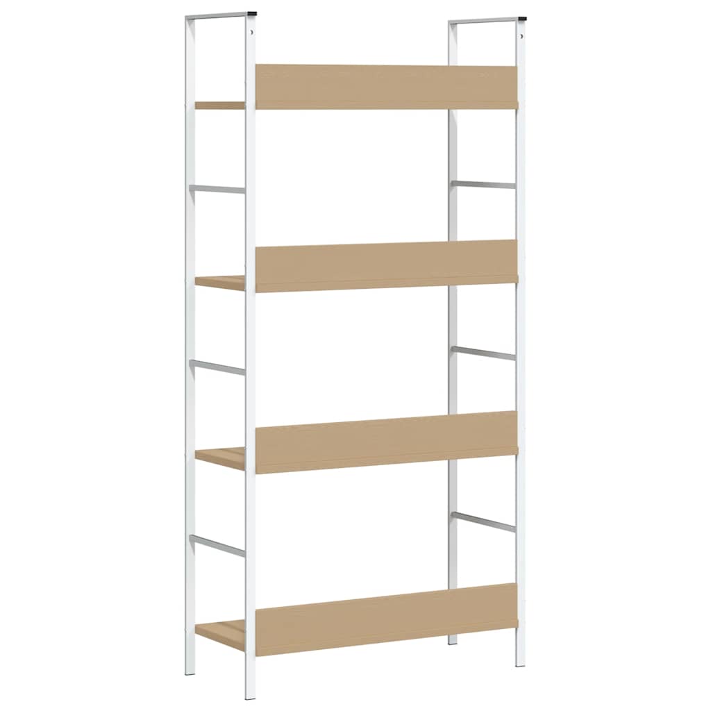Bücherregal 4 Regalböden Eiche 60×27,6×124,5 cm Holzwerkstoff