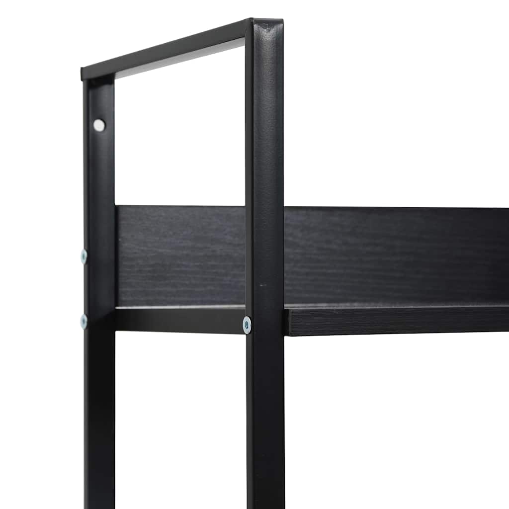 Bücherregal 5 Regalböden Schwarz 60x27,6x158,5 cm Holzwerkstoff