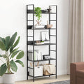 Bücherregal 5 Regalböden Schwarz 60x27,6x158,5 cm Holzwerkstoff