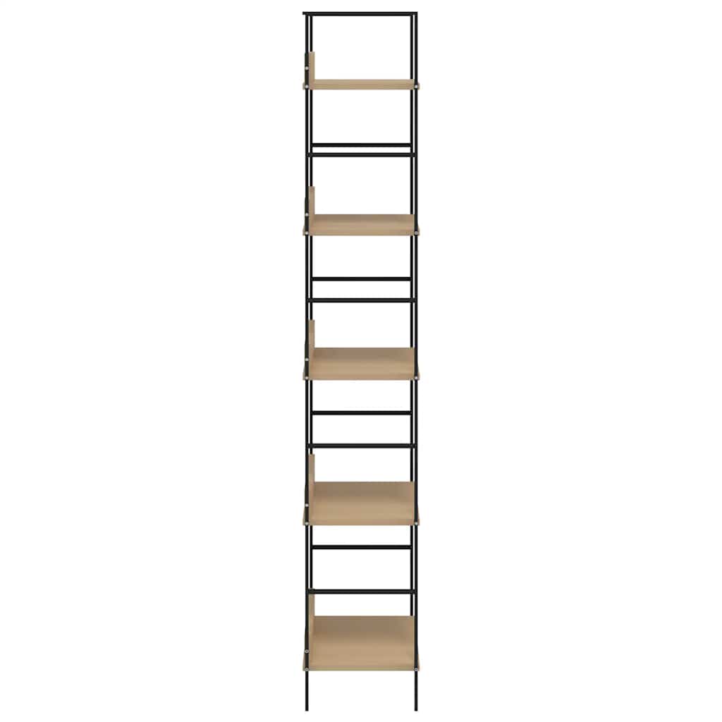 Bücherregal 5 Regalböden Eiche 60x27,6x158,5 cm Holzwerkstoff