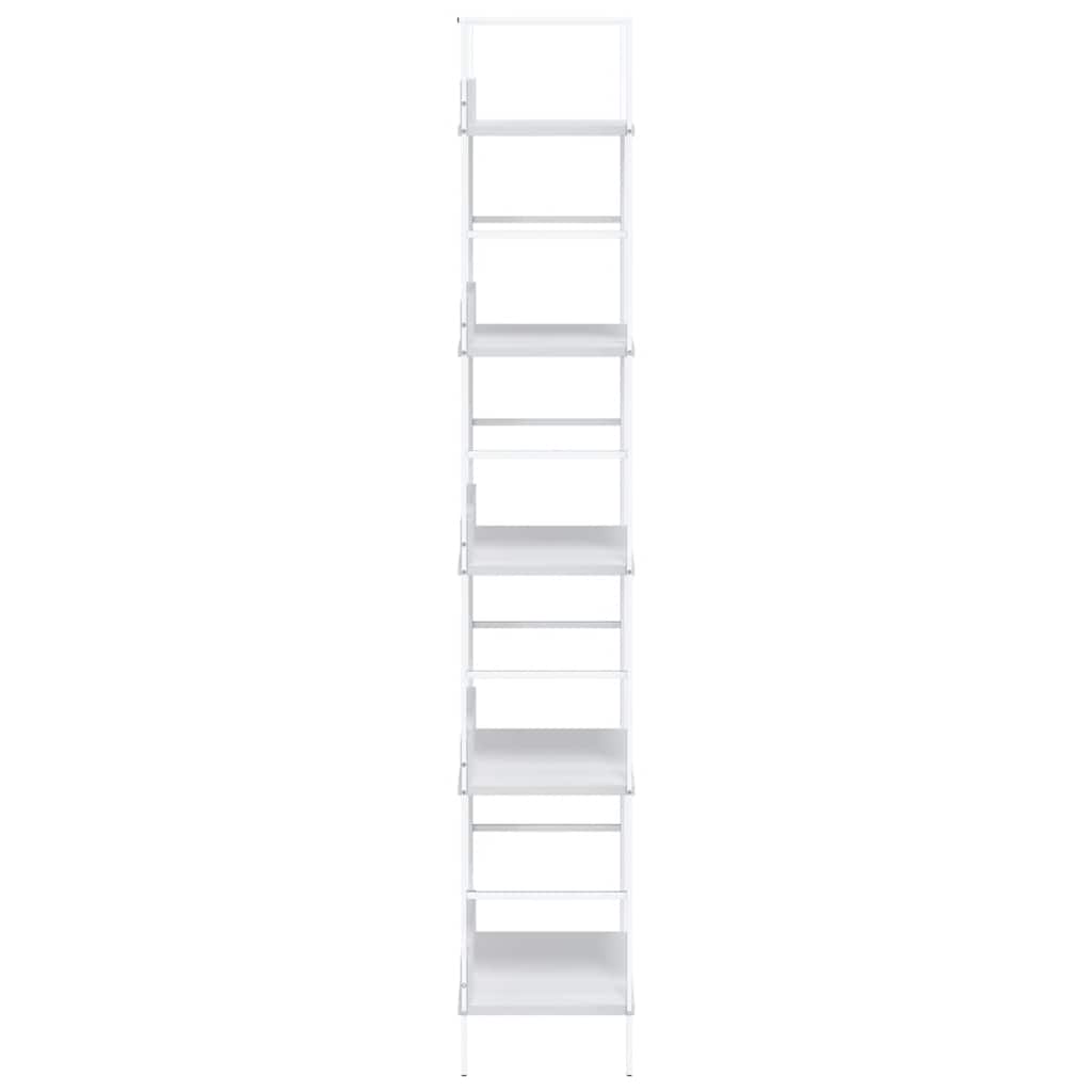 Bücherregal 5 Regalböden Weiß 60x27,6x158,5 cm Holzwerkstoff