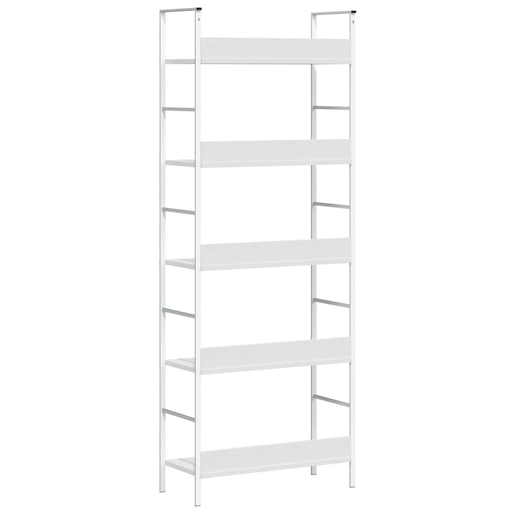 Bücherregal 5 Regalböden Weiß 60x27,6x158,5 cm Holzwerkstoff