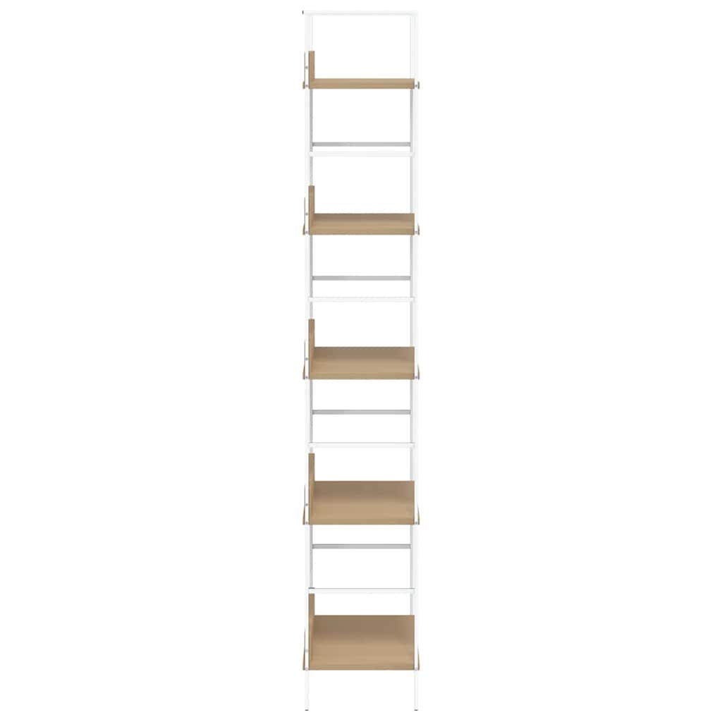 Bücherregal 5 Regalböden Eiche 60x27,6x158,5 cm Holzwerkstoff