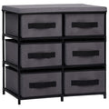 Schrank mit 6 Schubladen 55×29×55 cm Grau Stahl