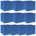 Aufbewahrungsboxen 10 Stk. Blau 32x32x32 cm Stoff