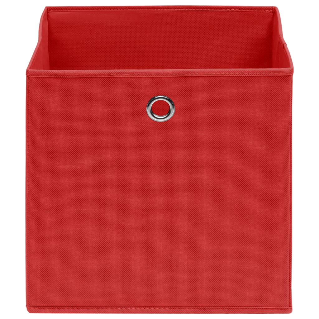 Aufbewahrungsboxen 4 Stk. Rot 32x32x32 cm Stoff