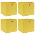 Aufbewahrungsboxen 4 Stk. Gelb 32x32x32 cm Stoff