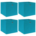 Aufbewahrungsboxen 4 Stk. Babyblau 32x32x32 cm Stoff