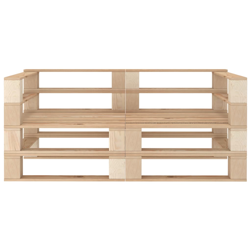 Garten-Palettensofa 2-Sitzer Holz