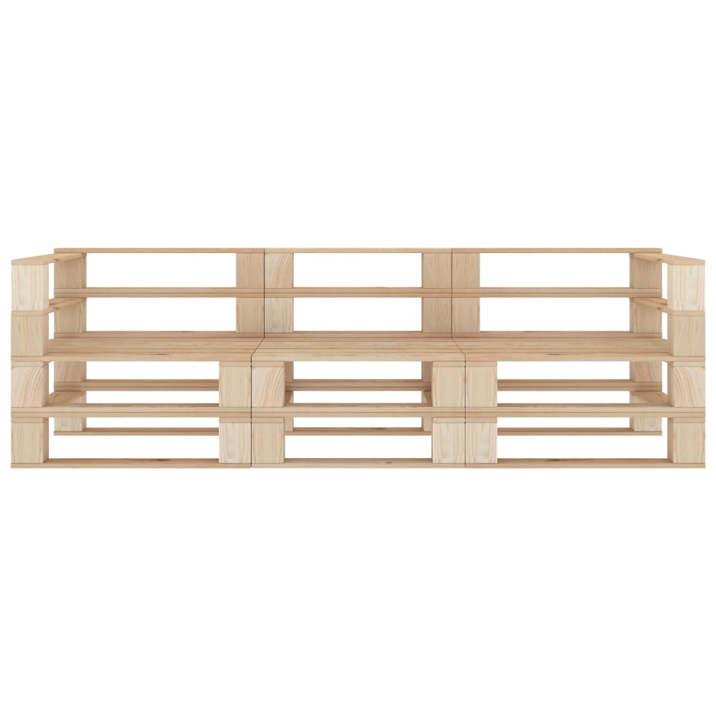 Garten-Palettensofa 3-Sitzer Holz