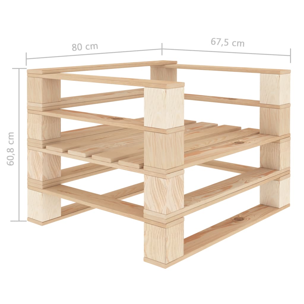 Garten-Palettensofa mit Kissen in Schwarz Holz