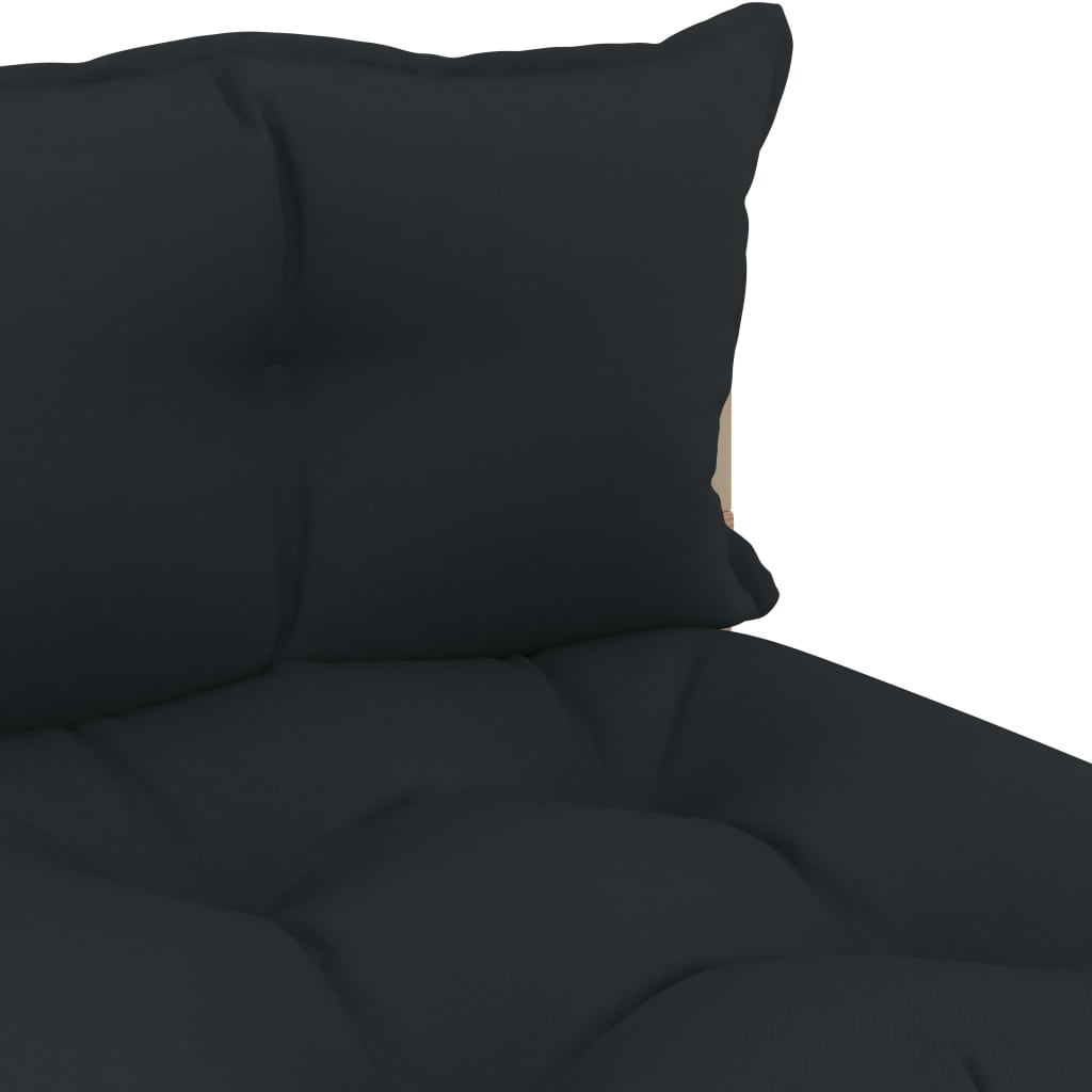 Garten-Paletten-Mittelsofa mit Kissen in Anthrazit Holz