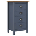 Sideboard Hill Grau 46x35x80 cm Massivholz Kiefer