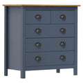 Sideboard Hill Grau 79x40x80 cm Massivholz Kiefer