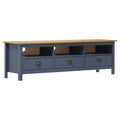 TV-Schrank Hill Grau 158x40x47 cm Massivholz Kiefer