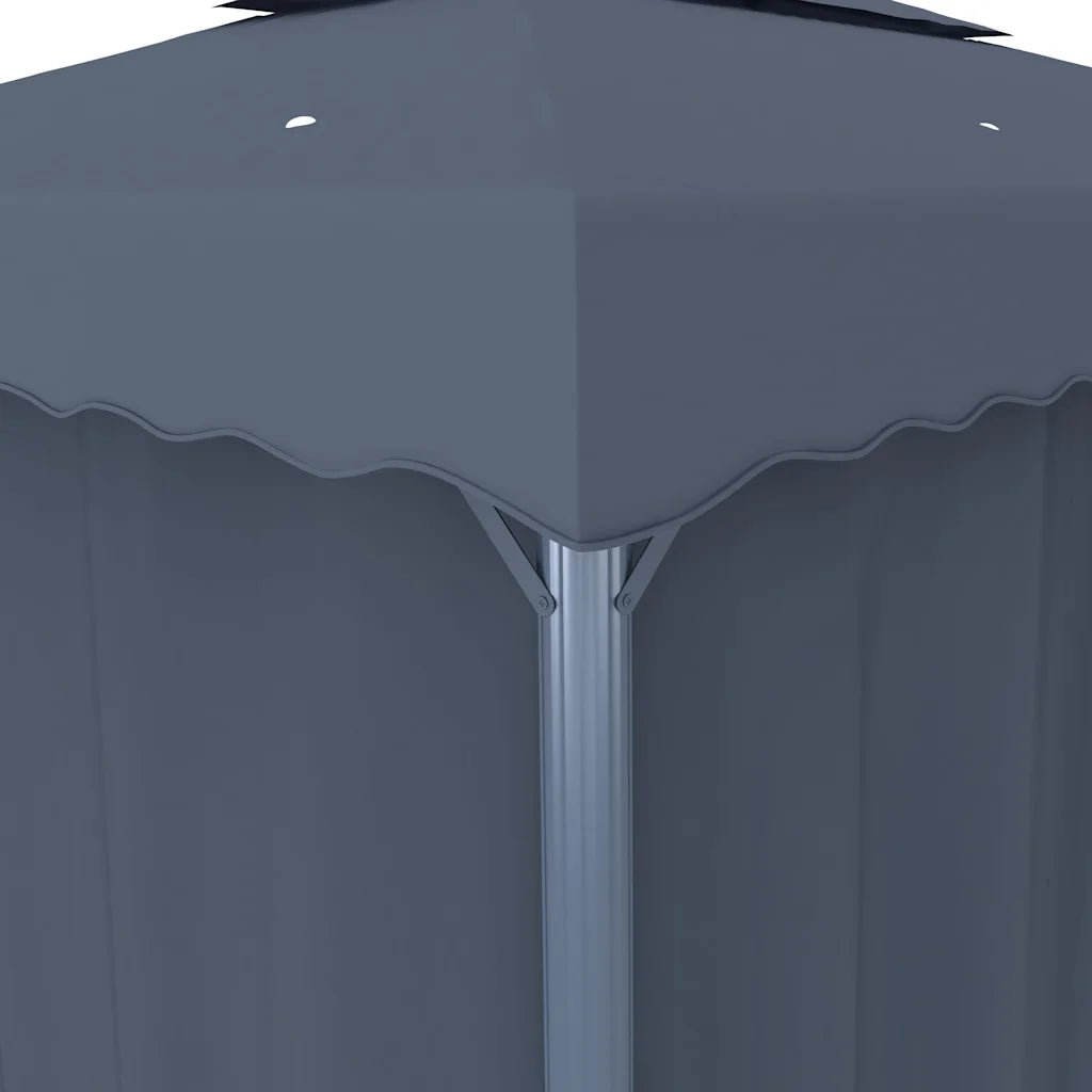 Pavillon mit Vorhang 4 × 3 m aus Aluminium